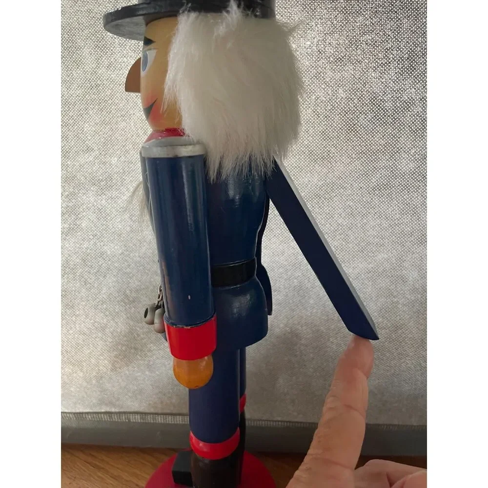 Set of 4 Wooden Police Officer Nutcracker Figures Christmas Decor 14.5